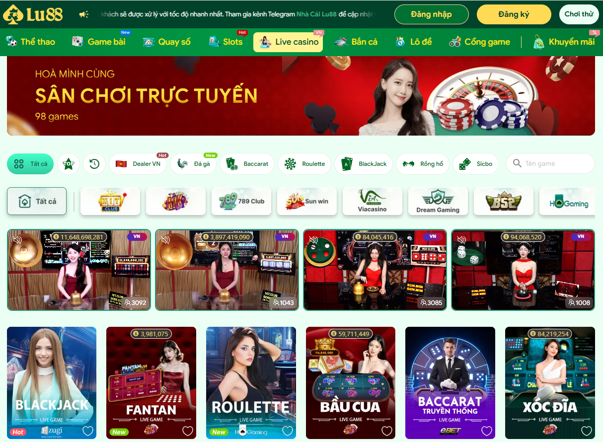 Giao diện baccarat trực tuyến dễ hiểu